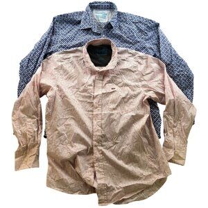 Wrangler Mens Shirt Large Lot Of Two Long Sleeve Button Up Classic Western Y2K